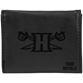 Black Hampton Pirates Personalized Trifold Wallet