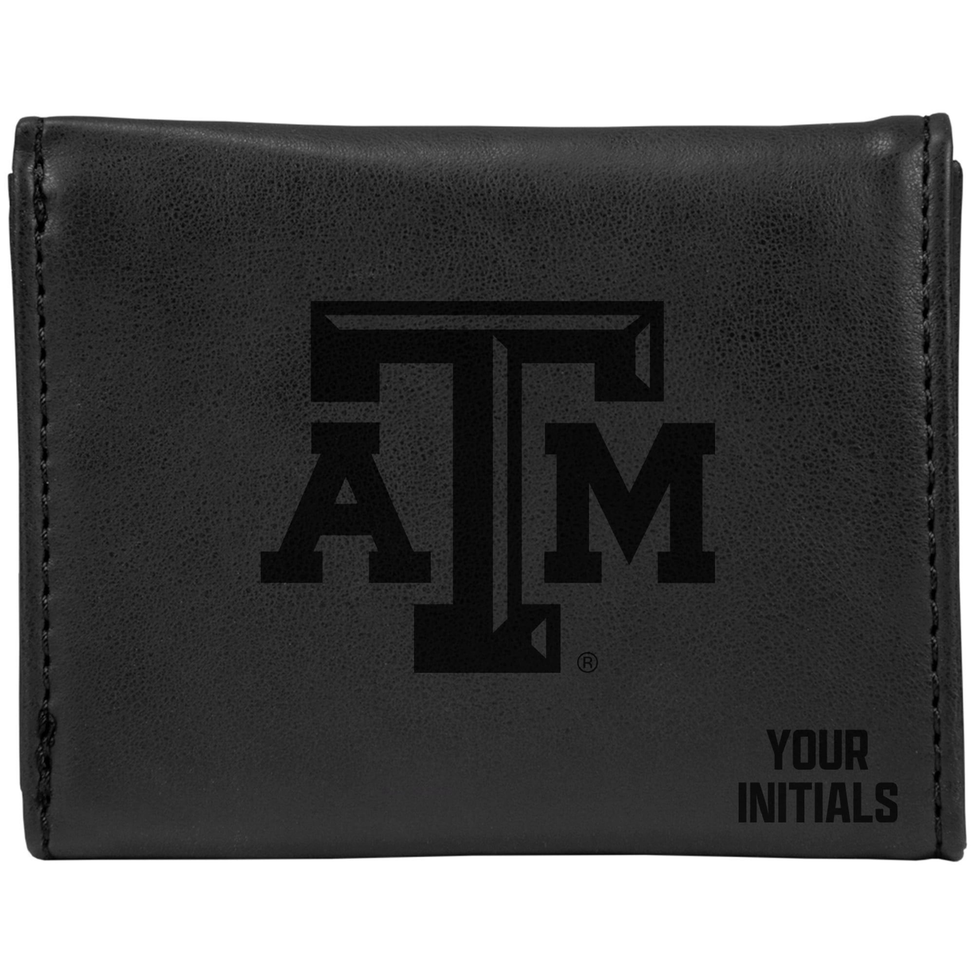 Black Texas A&M Aggies Personalized Trifold Wallet