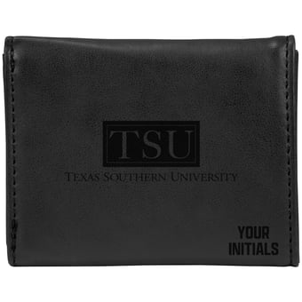 Black Texas Southern Tigers Personalized Trifold Wallet