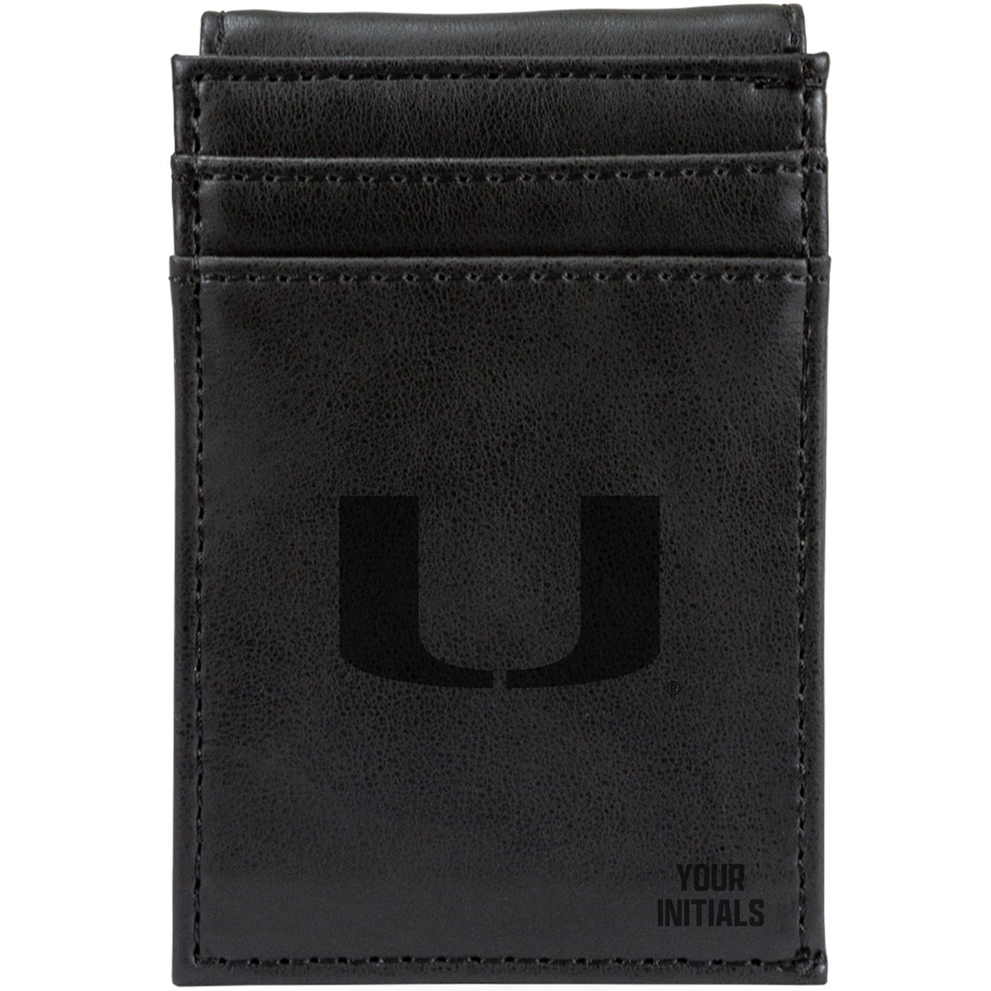 Miami Hurricanes Personalized Front Pocket Wallet
