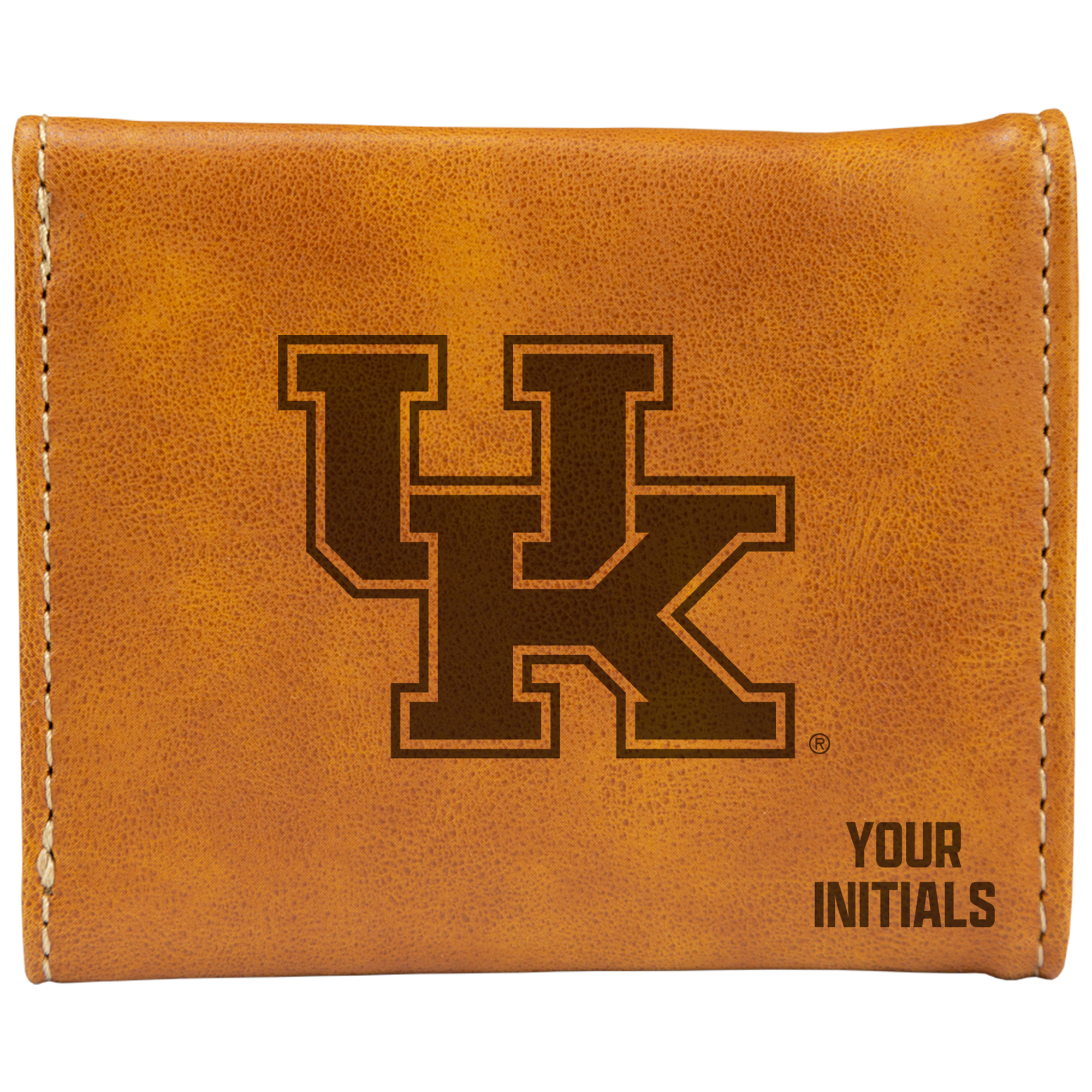 Brown Kentucky Wildcats Personalized Trifold Wallet