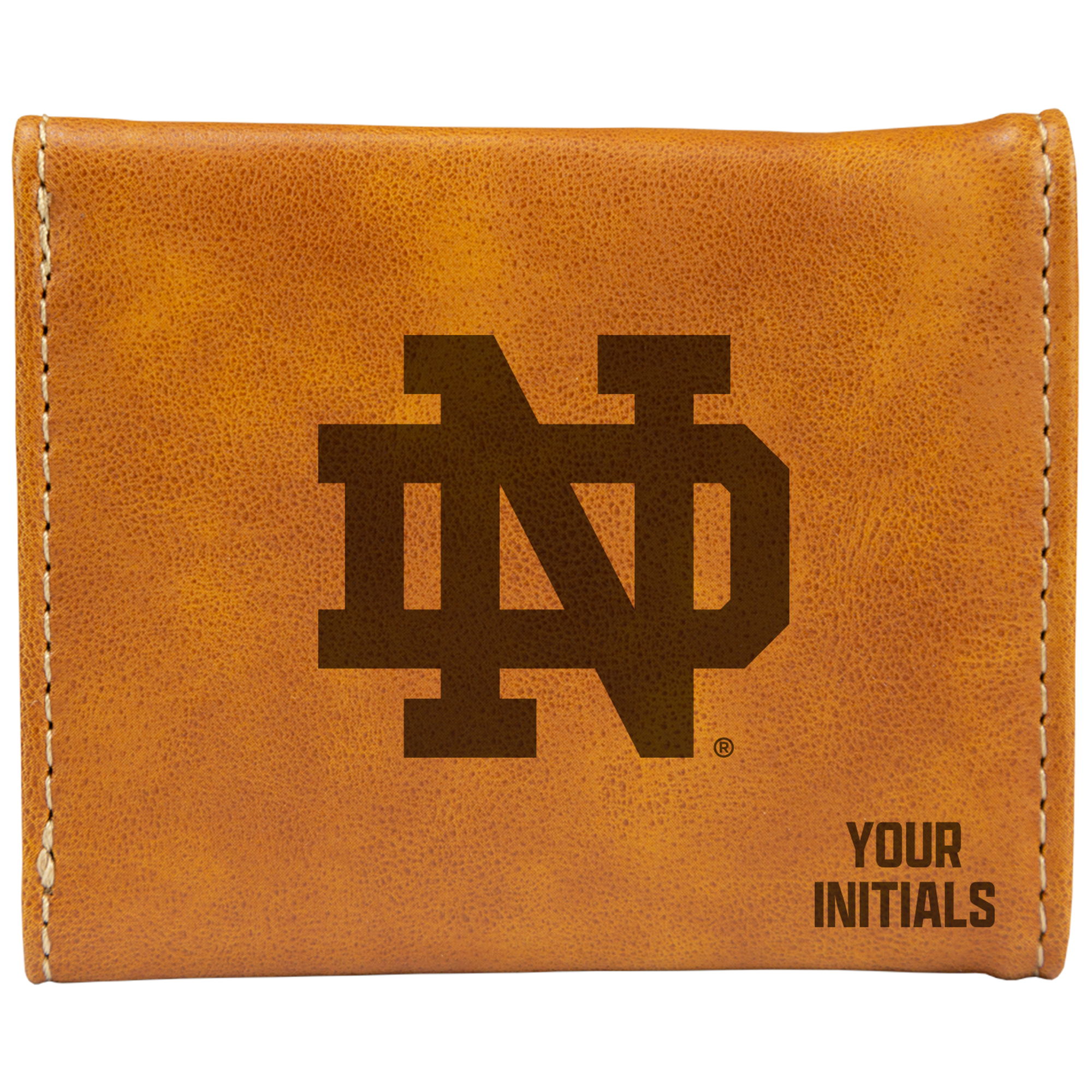Brown Notre Dame Fighting Irish Personalized Trifold Wallet Brown Notre Dame Fighting Irish Personalized Trifold Wallet