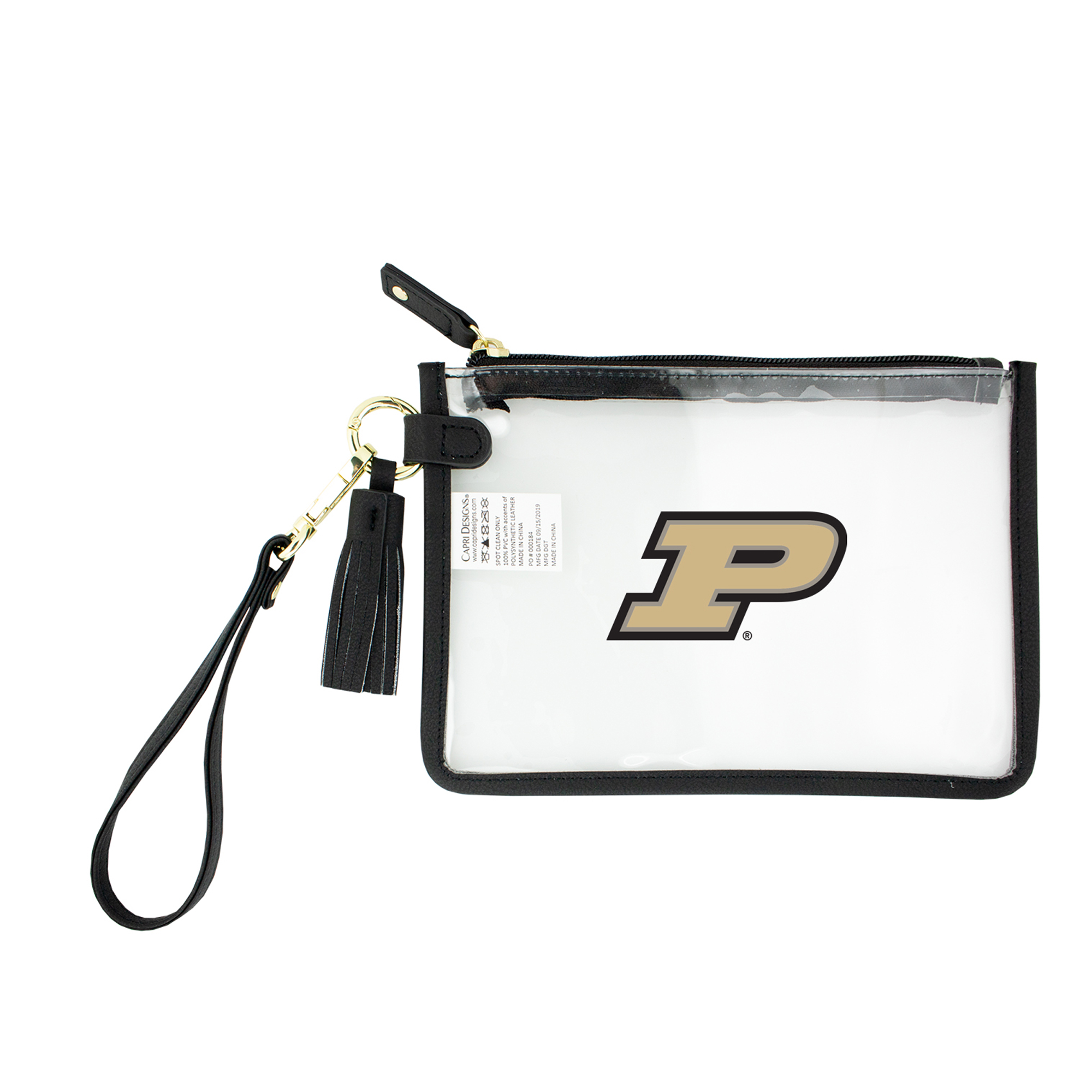 Purdue Boilermakers Clear Wristlet