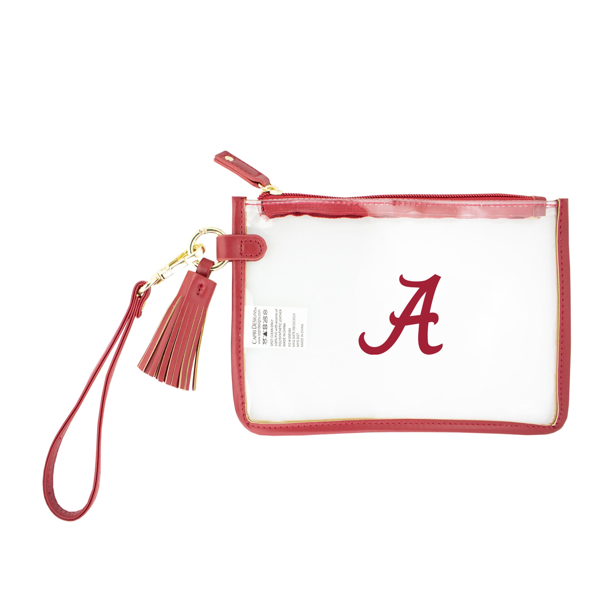 Alabama Crimson Tide Clear Wristlet