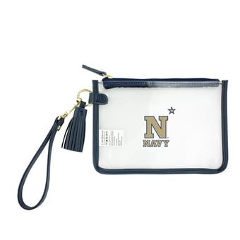 Navy Midshipmen Clear Wristlet