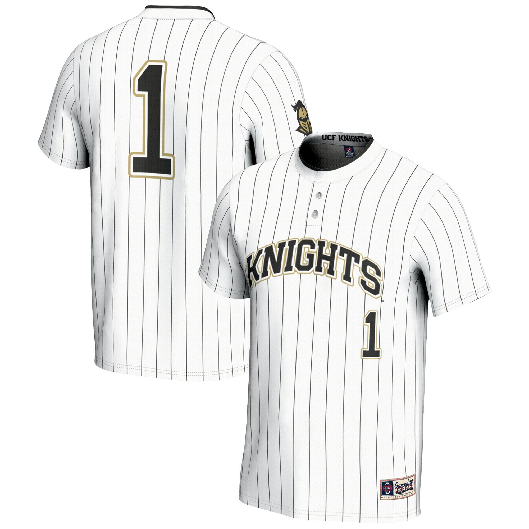 GameDay Greats #1 White UCF Knights Lightweight Softball Jersey GameDay Greats #1 White UCF Knights Lightweight Softball Jersey