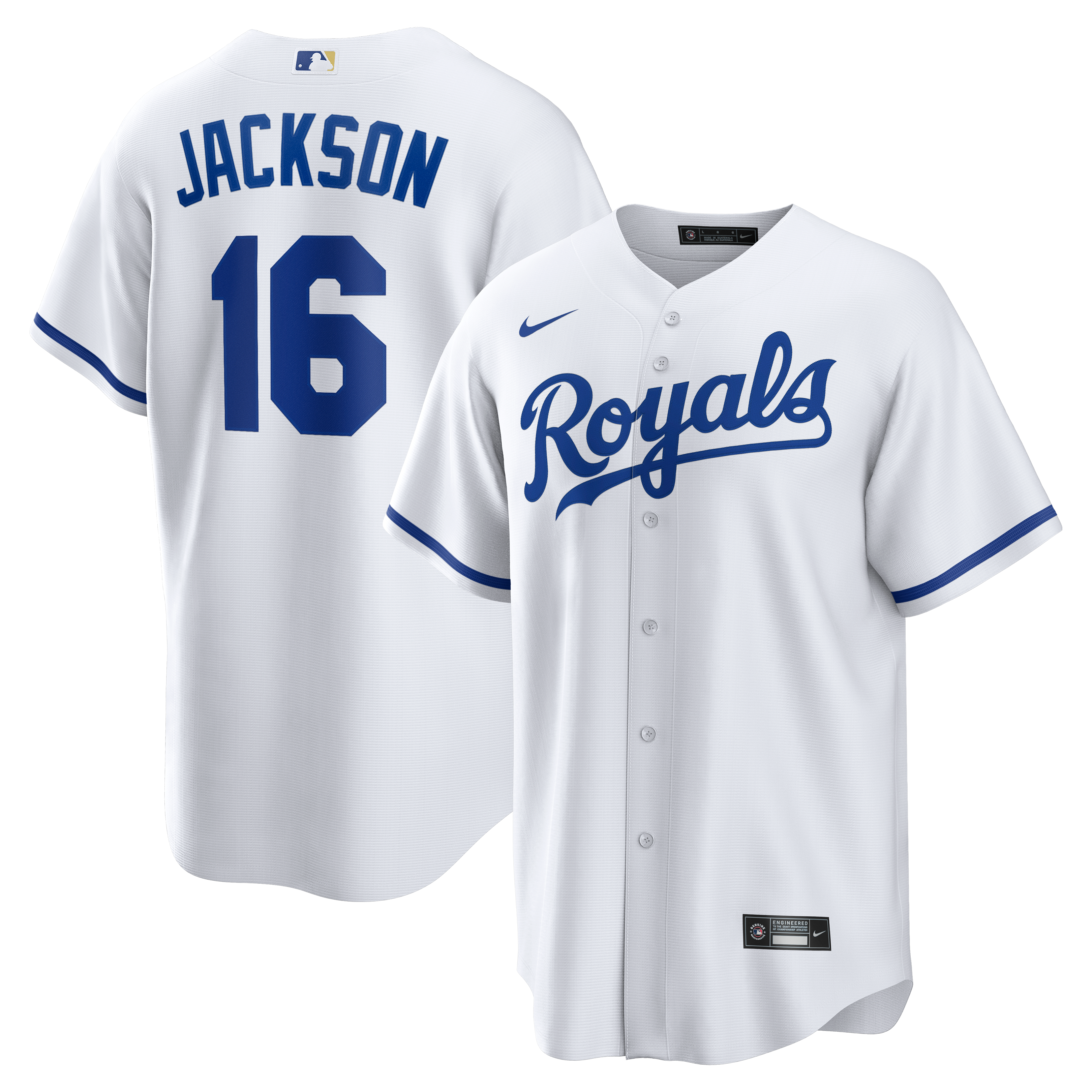Men's Nike Bo Jackson White Kansas City Royals Home Retired Player Replica Jersey