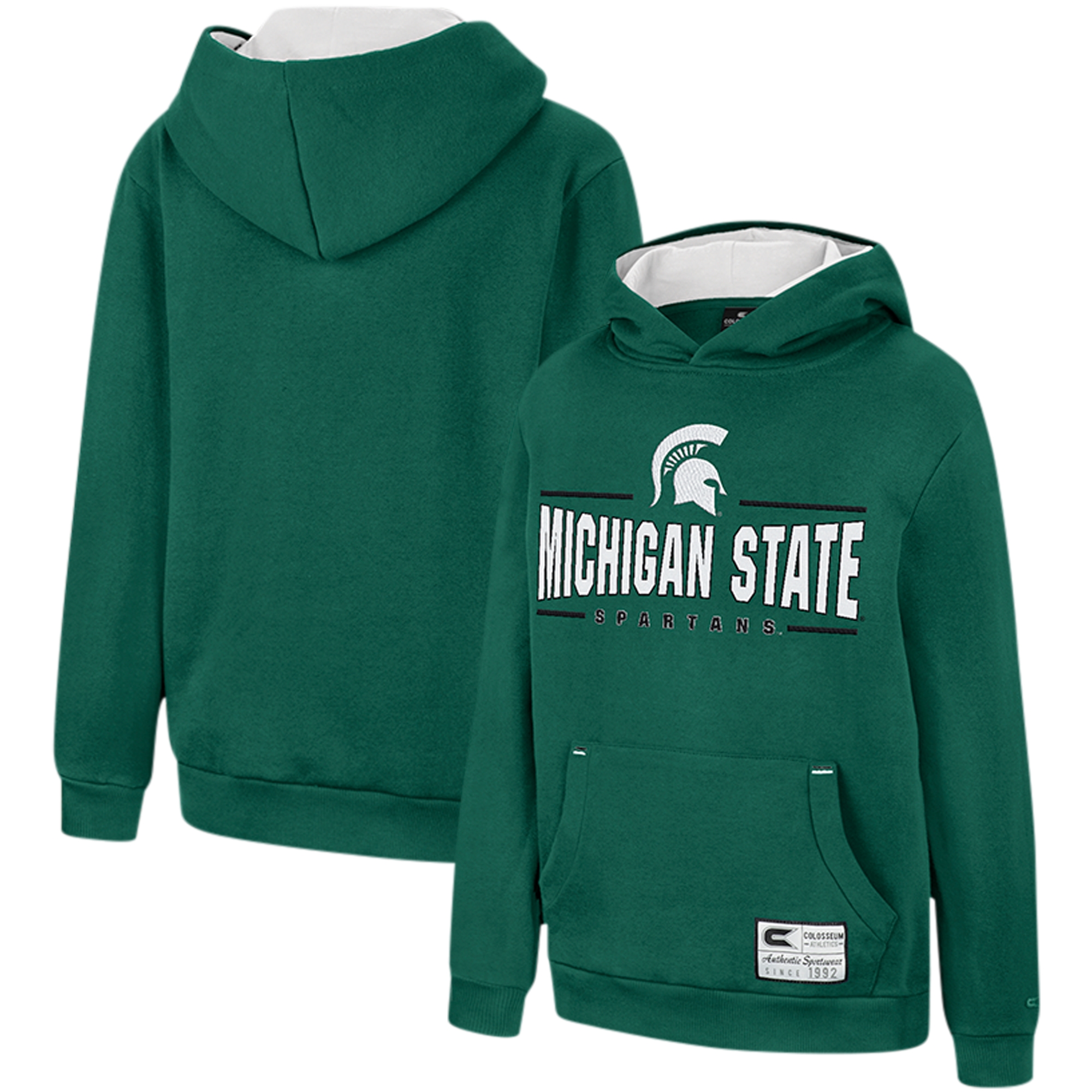 Youth Colosseum Green Michigan State Spartans Lead Guitarists Pullover Hoodie Youth Colosseum Green Michigan State Spartans Lead Guitarists Pullover Hoodie