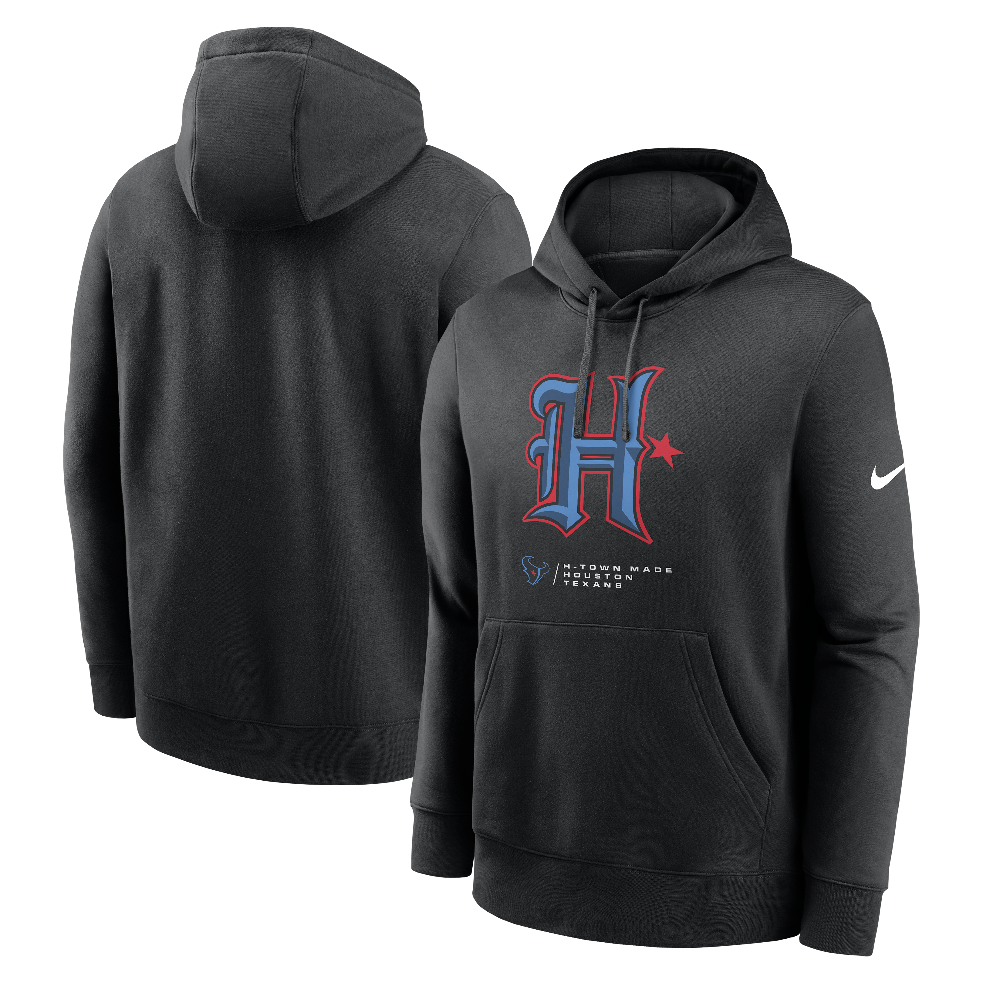 Men's Nike Black Houston Texans H-Town Club Pullover Hoodie
