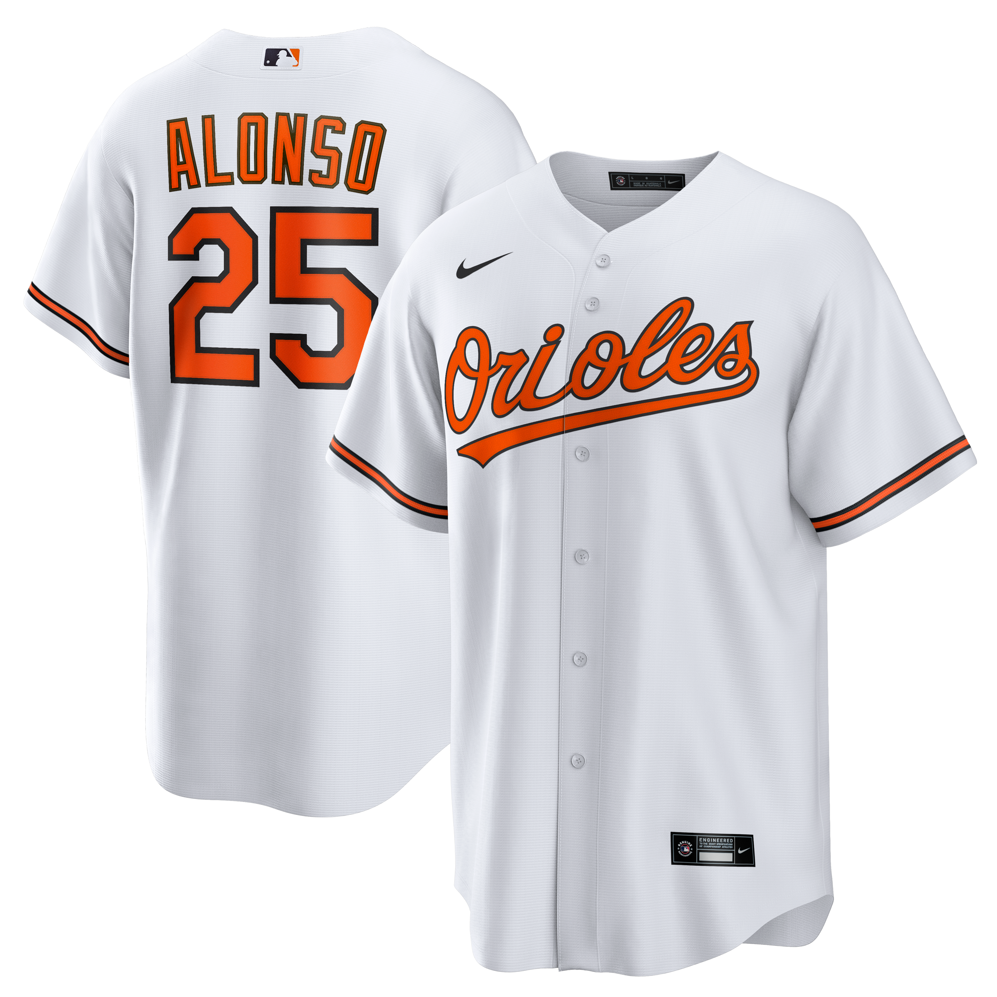 Men's Nike Pete Alonso White Baltimore Orioles Home Replica Jersey