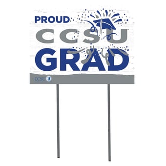 Central Connecticut State Blue Devils 18" x 24" Proud Graduate Yard Sign