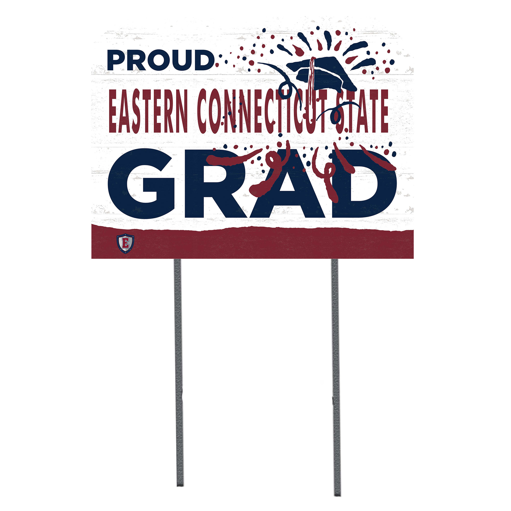 Eastern Connecticut State Warriors 18" x 24" Proud Graduate Yard Sign