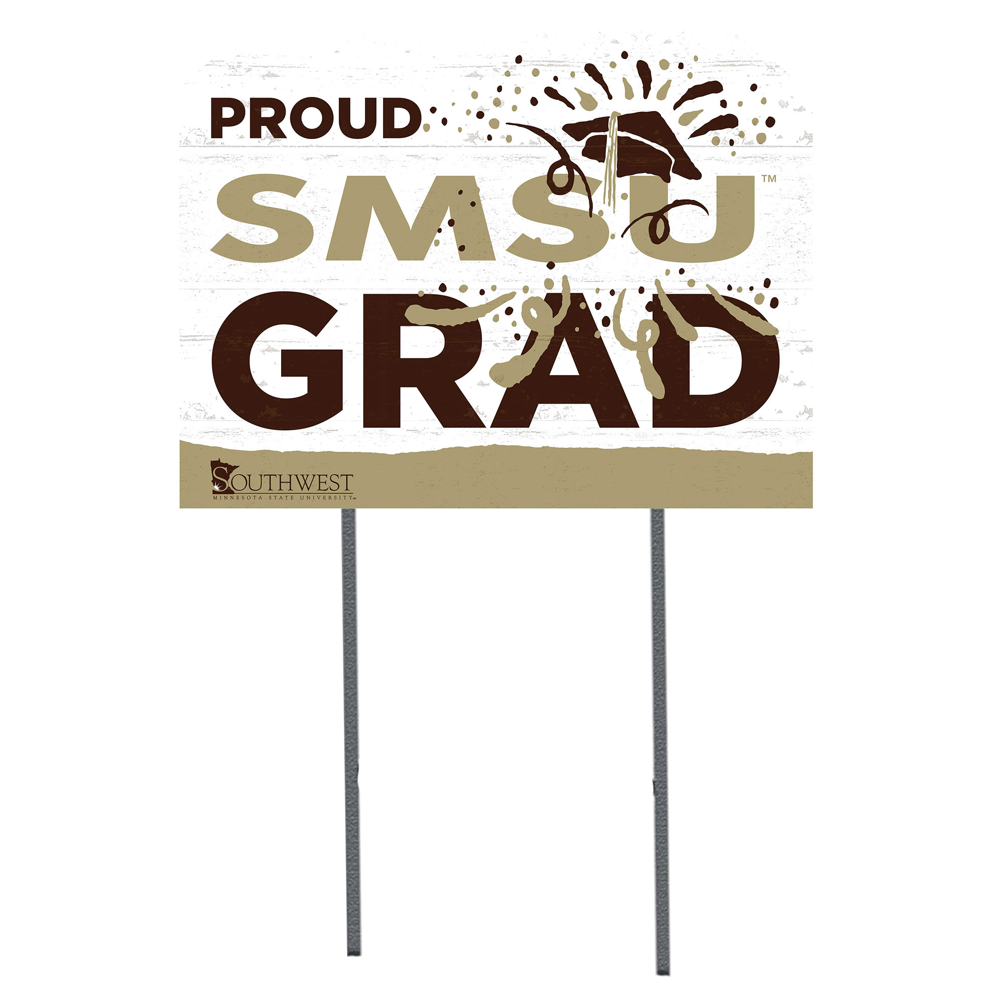 Southwest Minnesota State Mustangs 18" x 24" Proud Graduate Yard Sign
