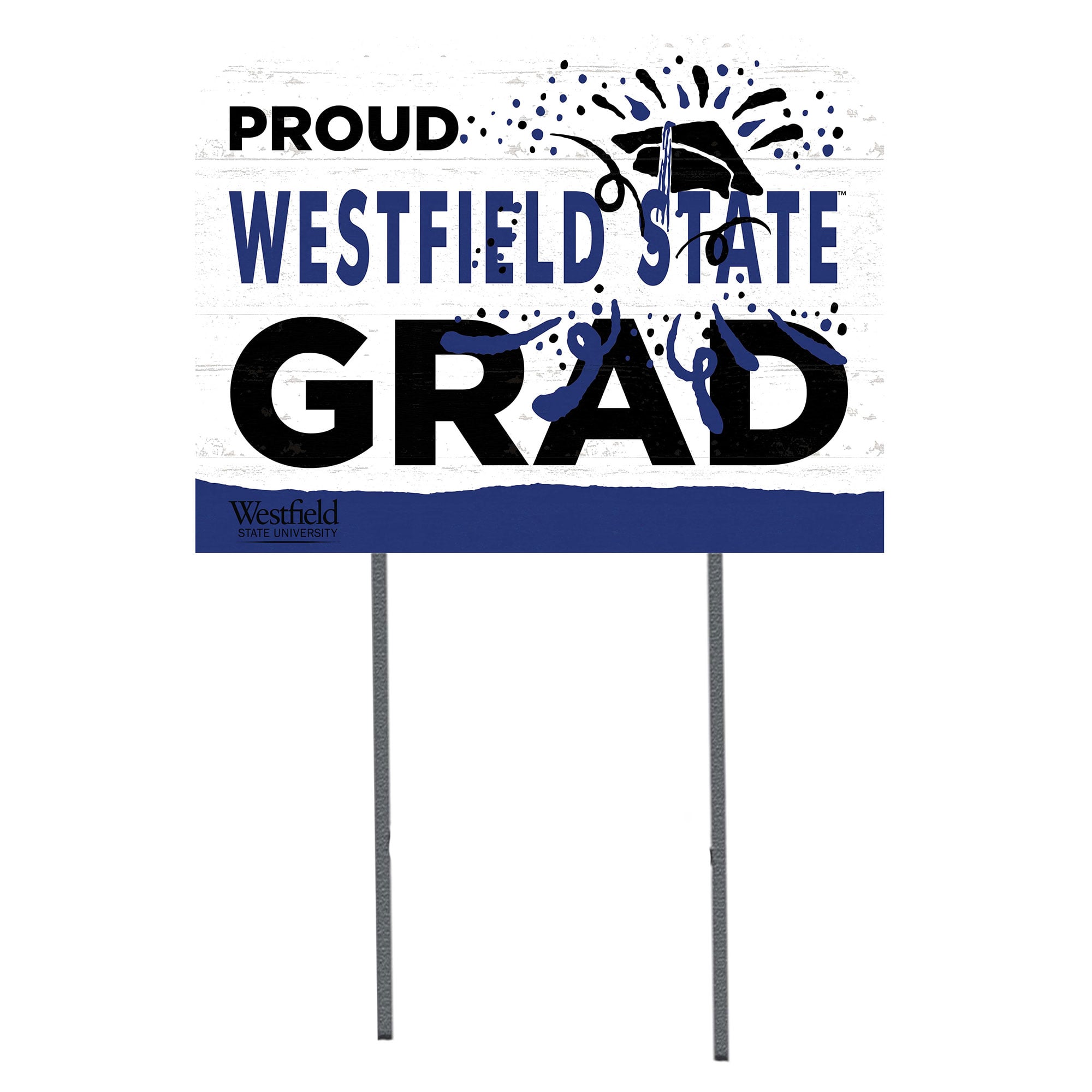 Westfield State Owls 18" x 24" Proud Graduate Yard Sign