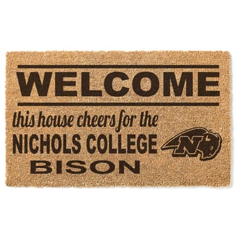 Nichols College Bison 18" x 30" Welcome Doormat