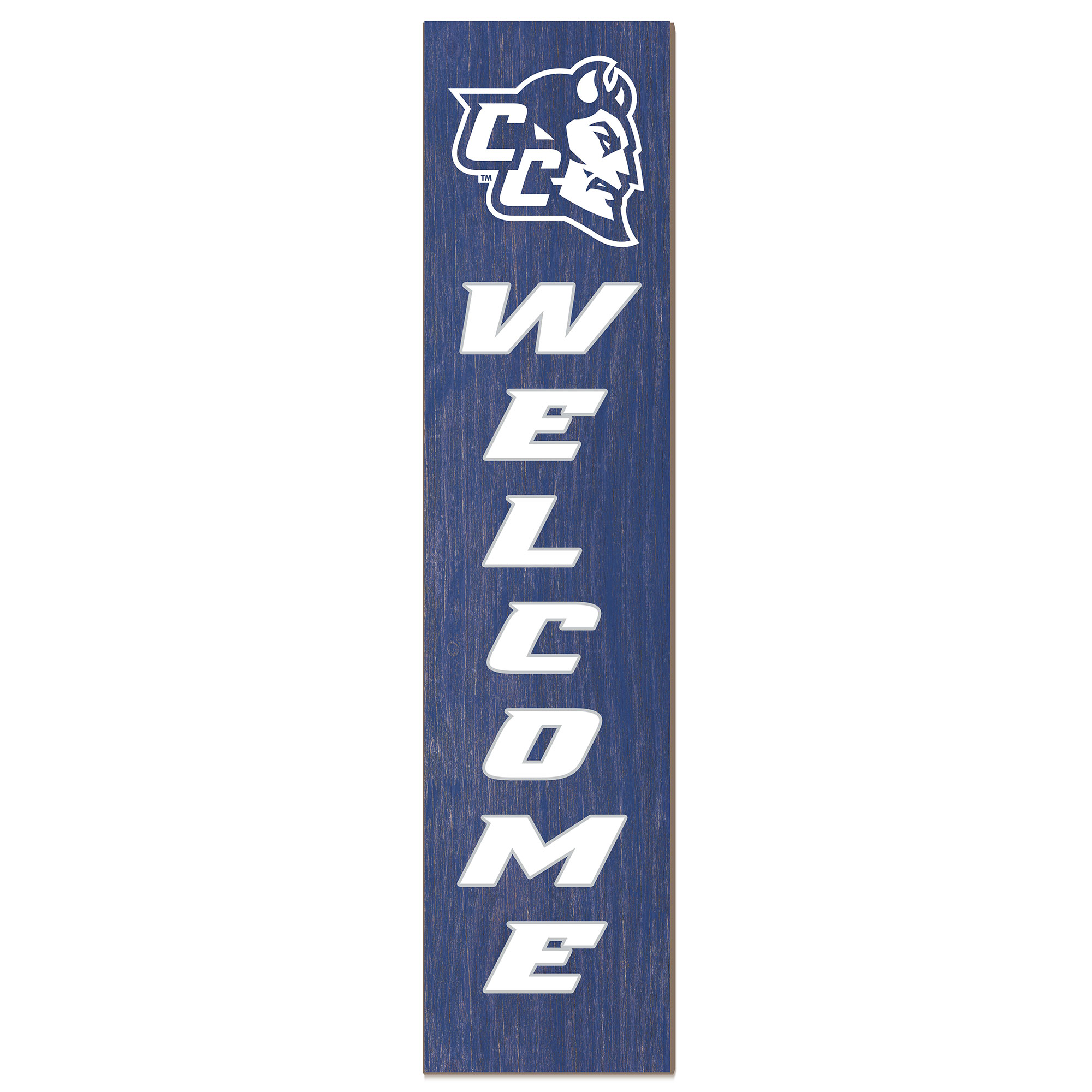Central Connecticut State Blue Devils 12" x 48" Welcome Outdoor Leaner