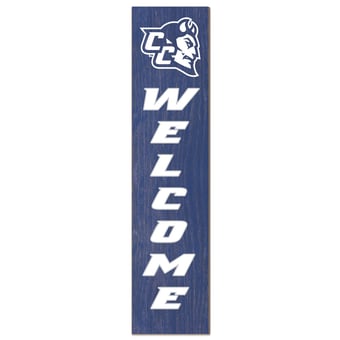 Central Connecticut State Blue Devils 12" x 48" Welcome Outdoor Leaner