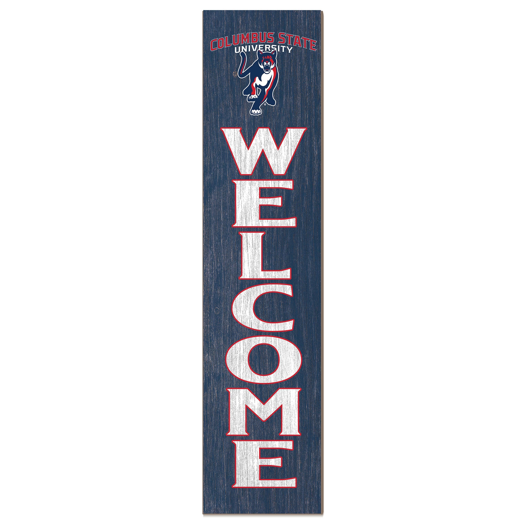 Columbus State Cougars 12" x 48" Welcome Outdoor Leaner