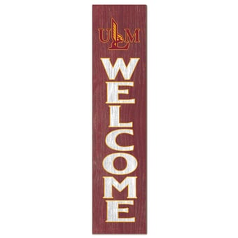 ULM Warhawks 12" x 48" Welcome Outdoor Leaner