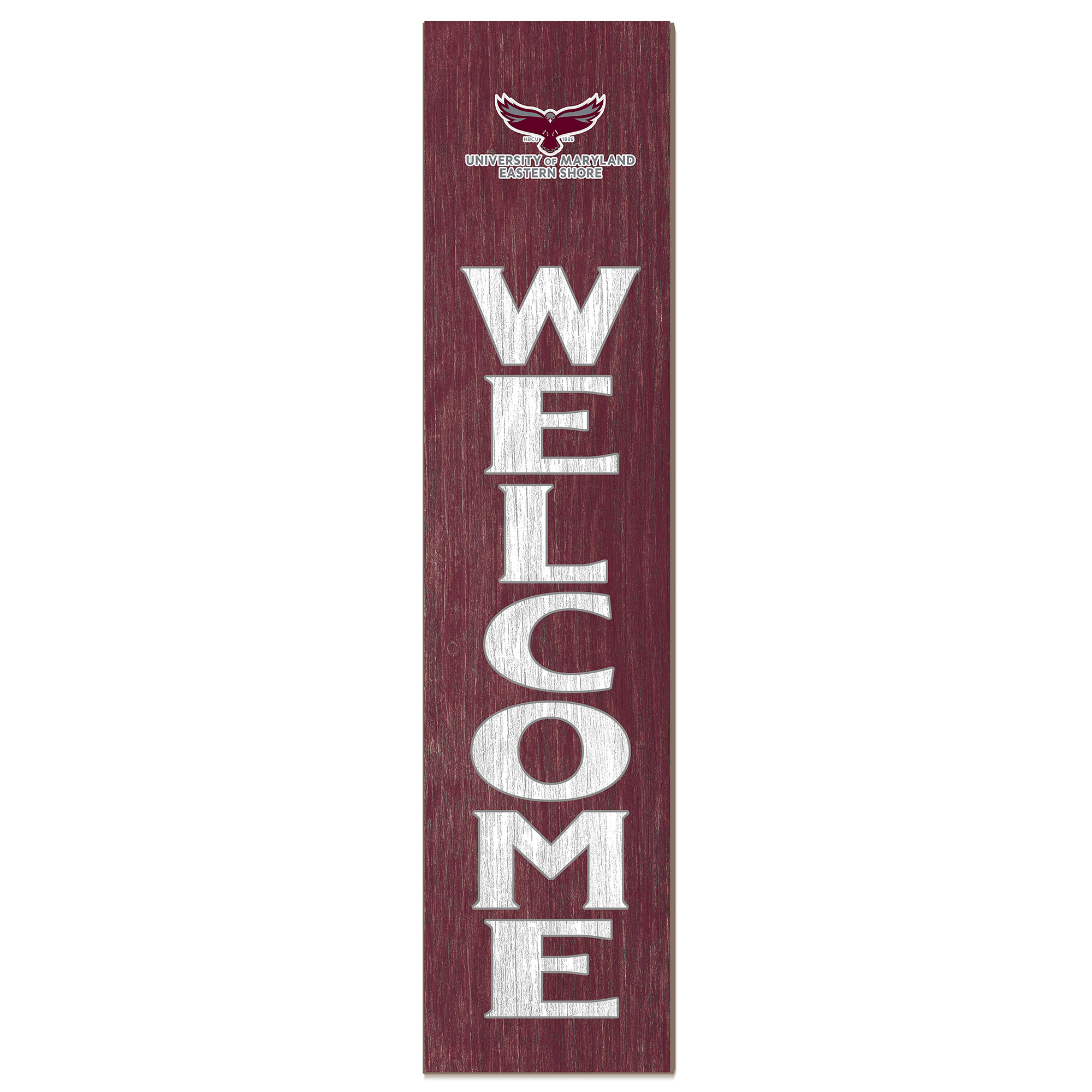 Maryland Eastern Shore Hawks 12" x 48" Welcome Outdoor Leaner