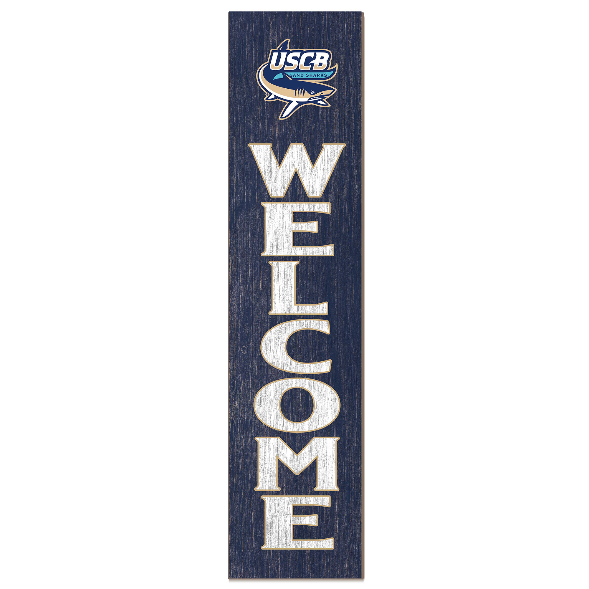 South Carolina Beaufort Sand Sharks 12" x 48" Welcome Outdoor Leaner