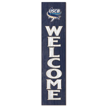 South Carolina Beaufort Sand Sharks 12" x 48" Welcome Outdoor Leaner