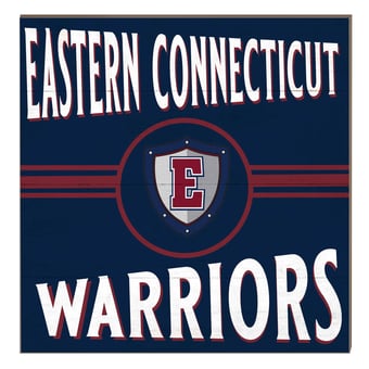 Eastern Connecticut State Warriors 10" x 10" Retro Team Sign