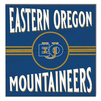 Eastern Oregon Mountaineers 10" x 10" Retro Team Sign