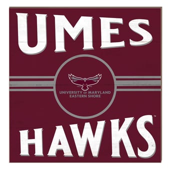Maryland Eastern Shore Hawks 10" x 10" Retro Team Sign
