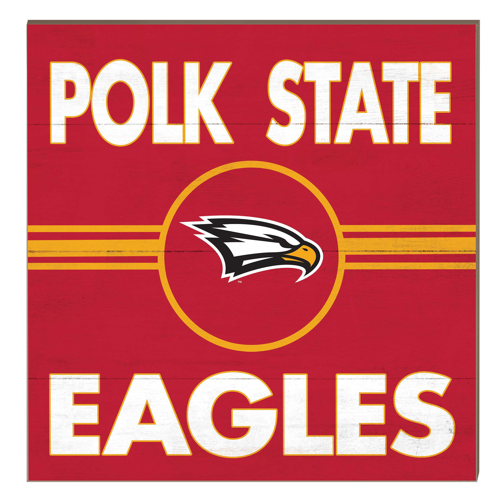 Polk State College Eagles 10" x 10" Retro Team Sign
