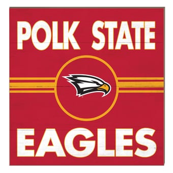 Polk State College Eagles 10" x 10" Retro Team Sign