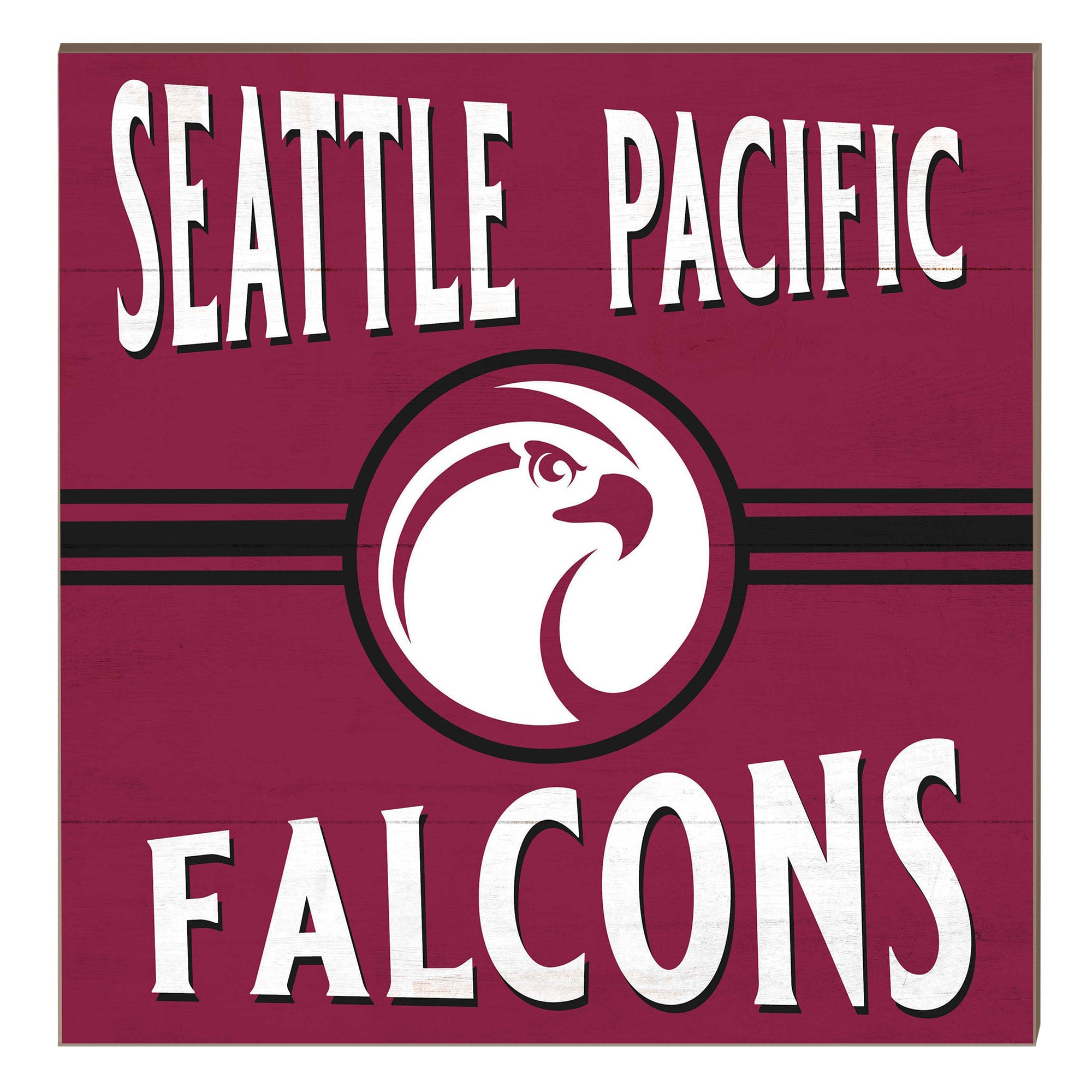 Seattle Pacific Falcons 10" x 10" Retro Team Sign