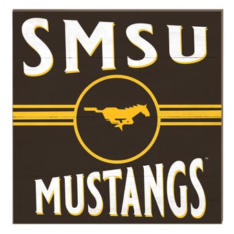 Southwest Minnesota State Mustangs 10" x 10" Retro Team Sign