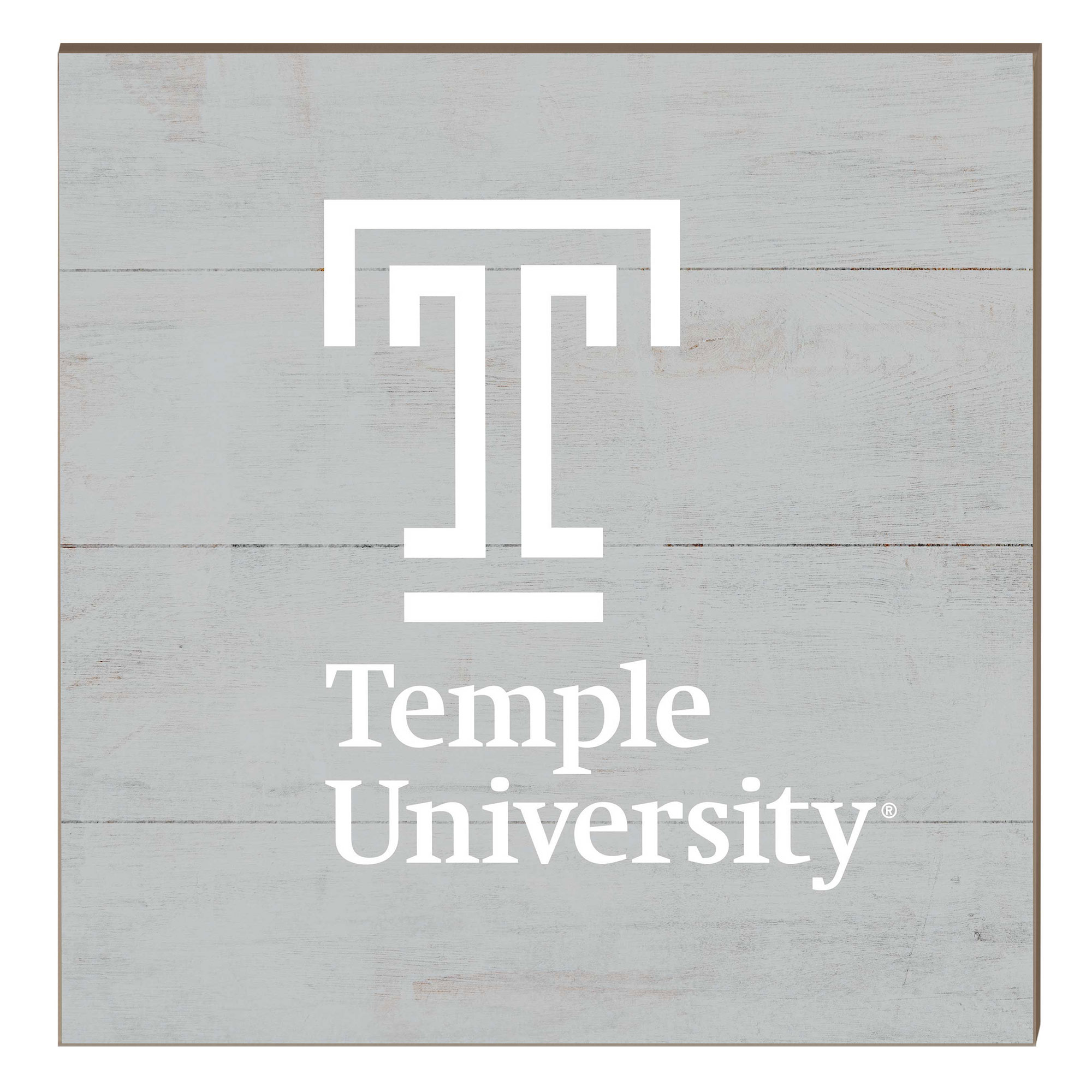 Temple Owls 10" x 10" Retro Team Sign