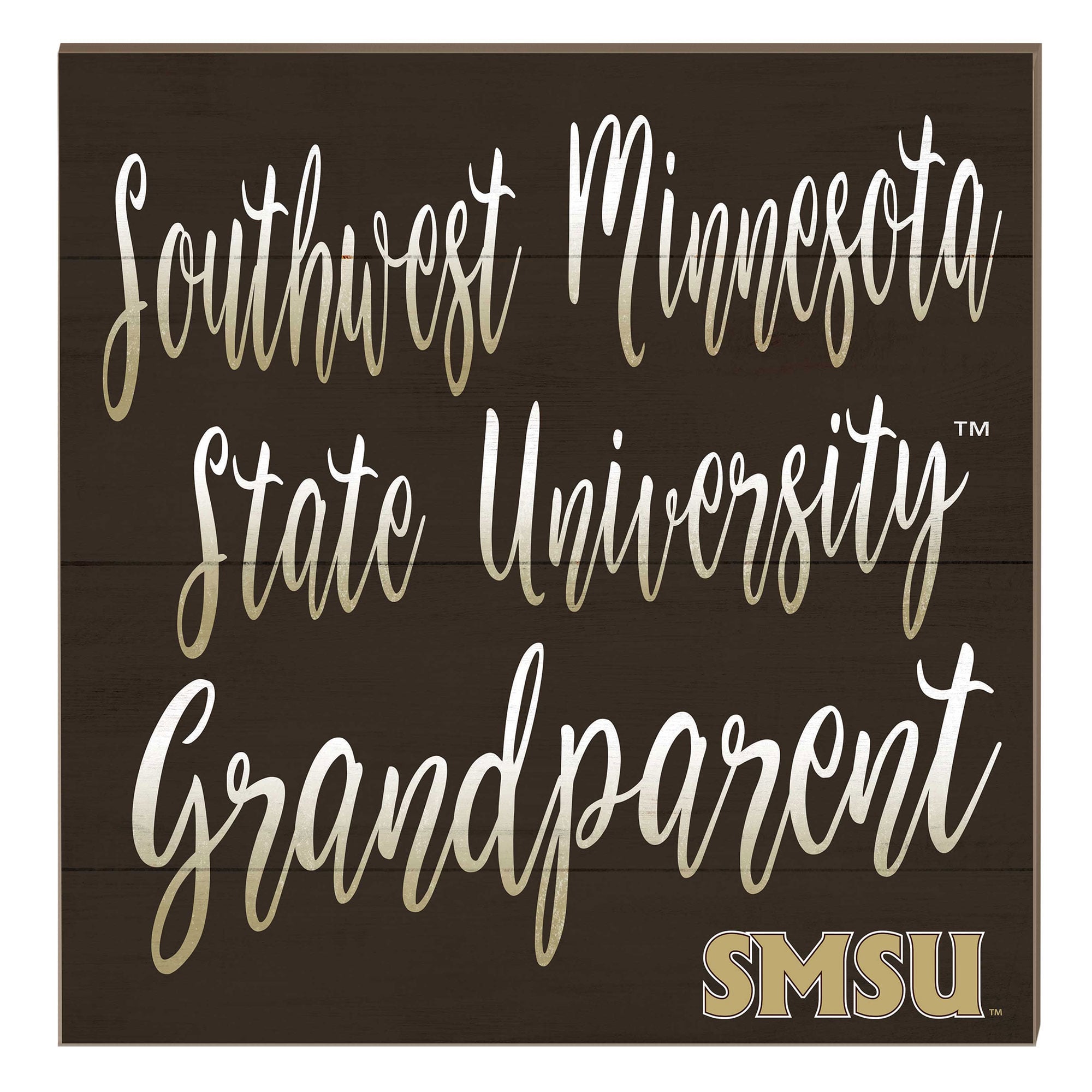 Southwest Minnesota State Mustangs 10" x 10" Grandparent Plaque