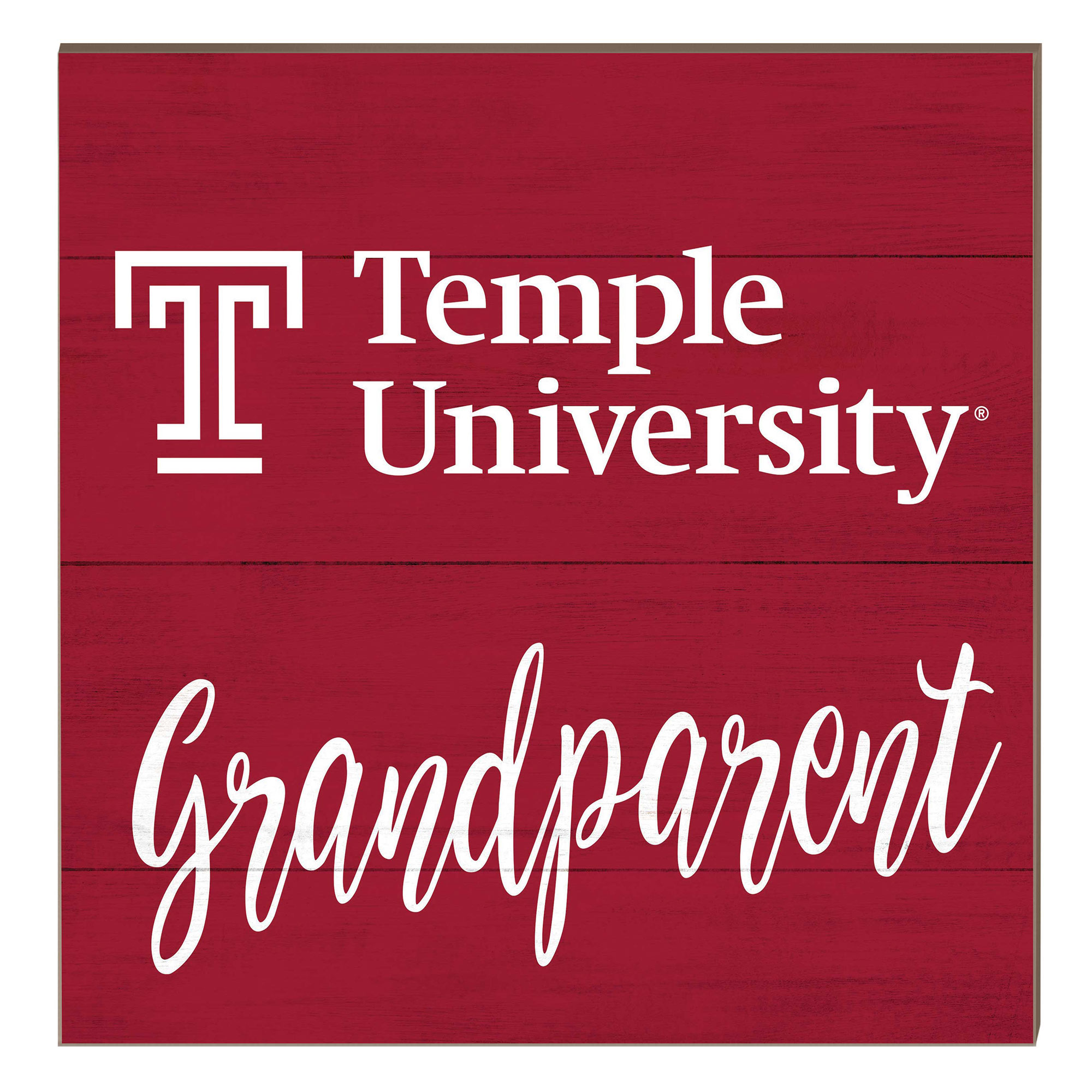Temple Owls 10" x 10" Grandparent Plaque