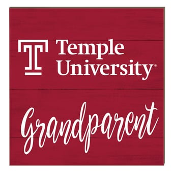 Temple Owls 10" x 10" Grandparent Plaque