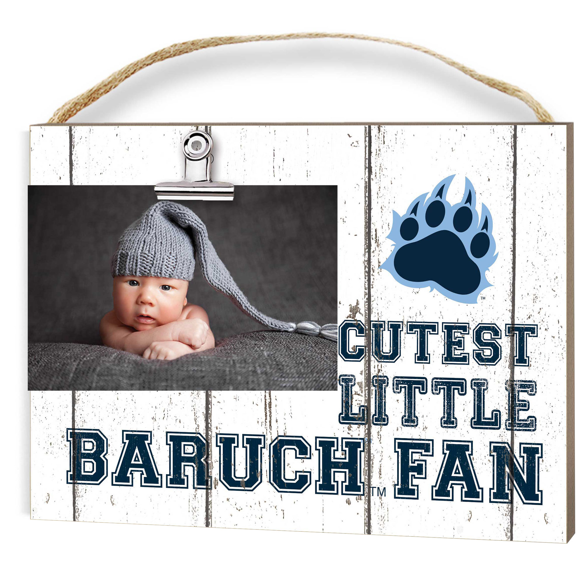 CUNY Baruch College 8" x 10" Cutest Little Fan Weathered Team Logo Clip Photo Frame