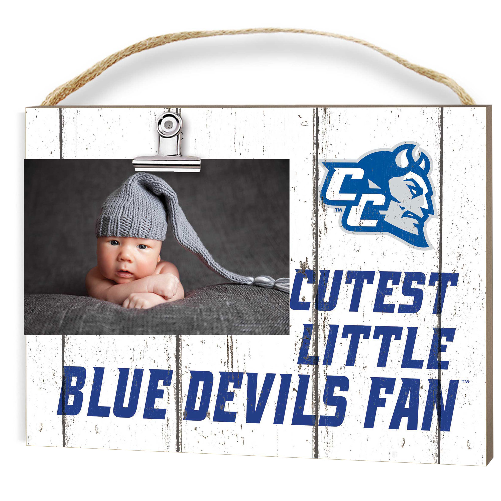 Central Connecticut State Blue Devils 8" x 10" Cutest Little Fan Weathered Team Logo Clip Photo Frame