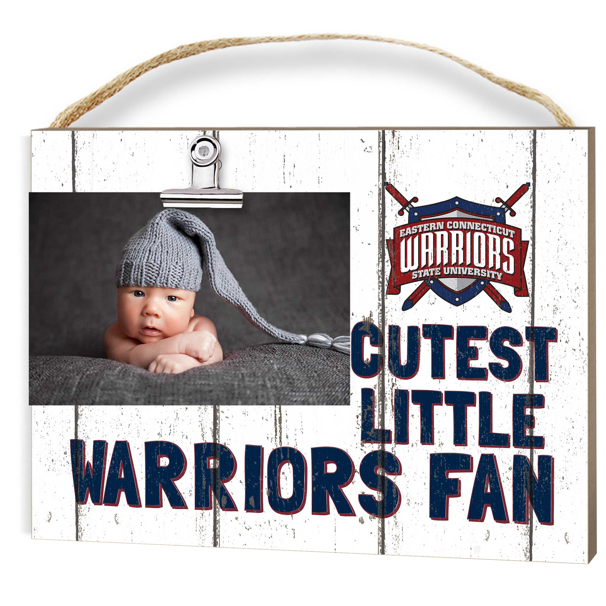 Eastern Connecticut State Warriors 8" x 10" Cutest Little Fan Weathered Team Logo Clip Photo Frame