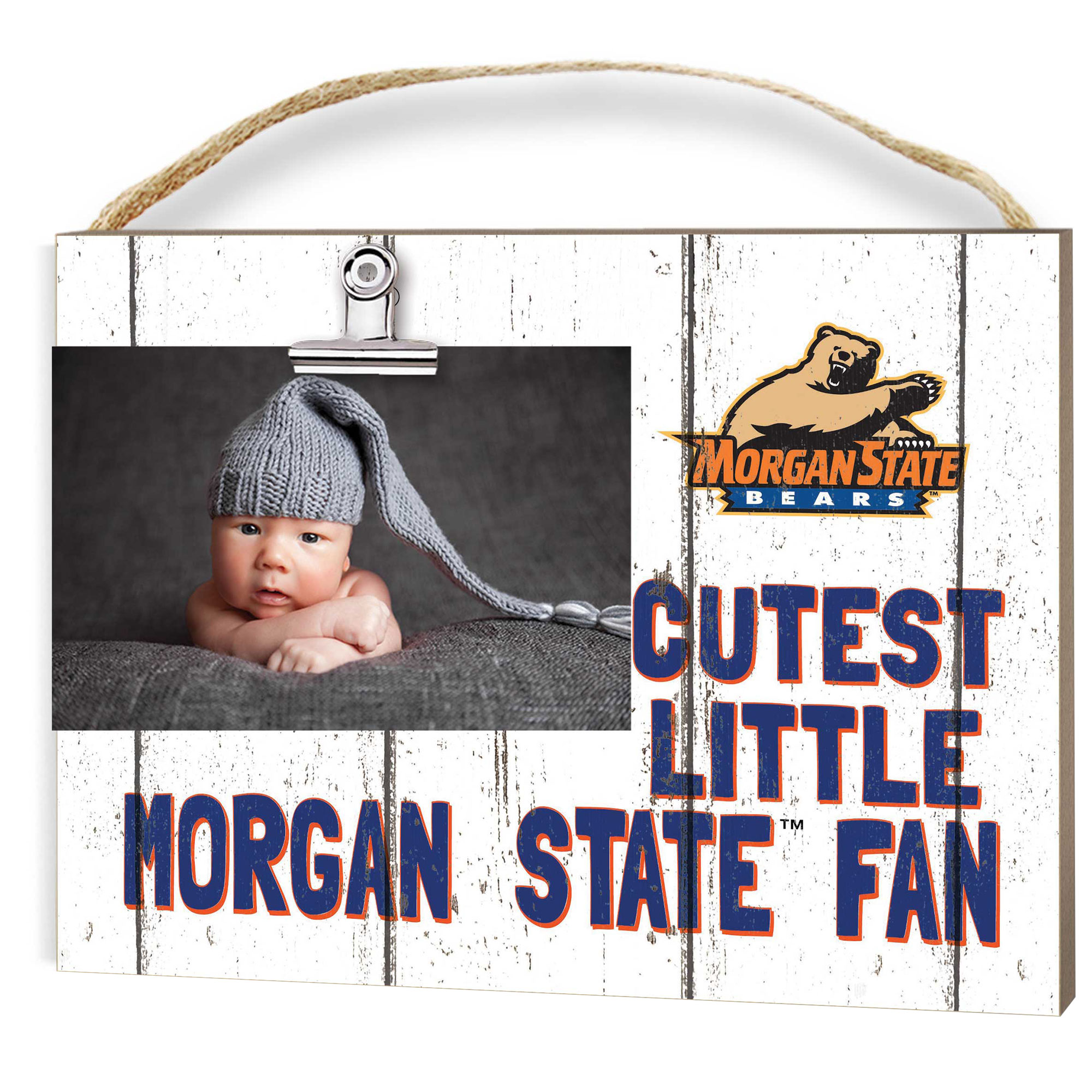 Morgan State Bears 8" x 10" Cutest Little Fan Weathered Team Logo Clip Photo Frame