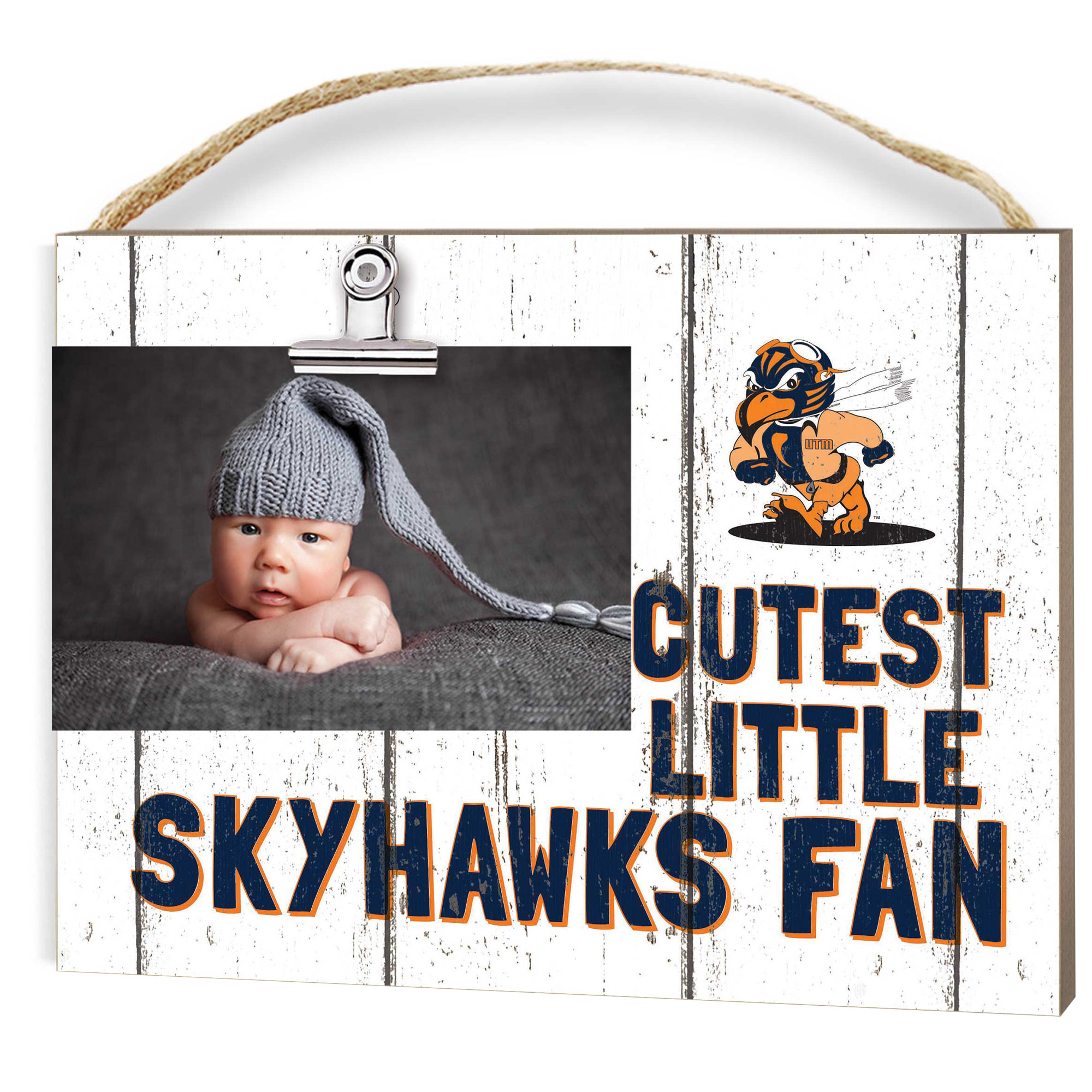 Tennessee-Martin Skyhawks 8" x 10" Cutest Little Fan Weathered Team Logo Clip Photo Frame