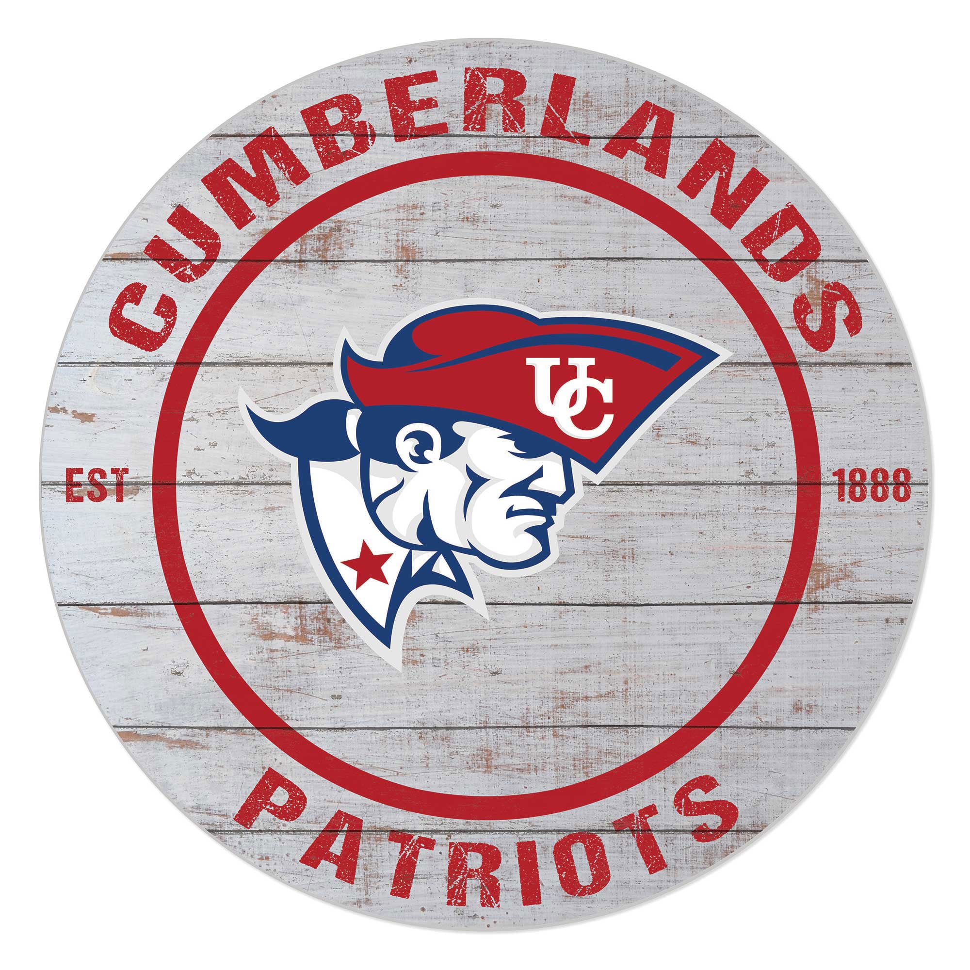 Cumberlands Patriots 20" Indoor/Outdoor Weathered Circle Sign