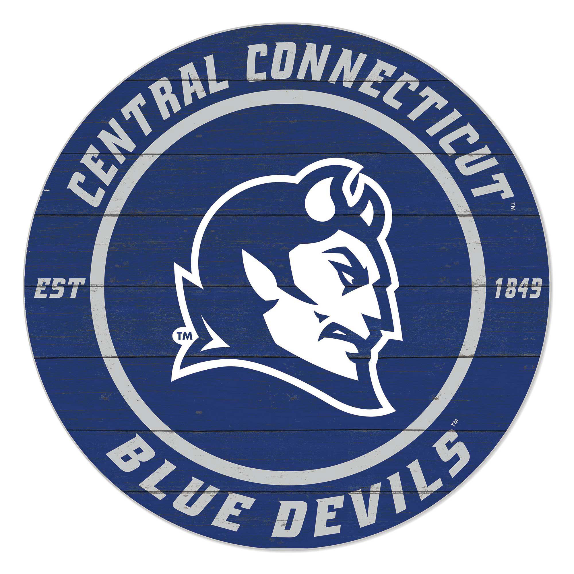 Central Connecticut State Blue Devils 20" Indoor/Outdoor Team Color Circle Sign