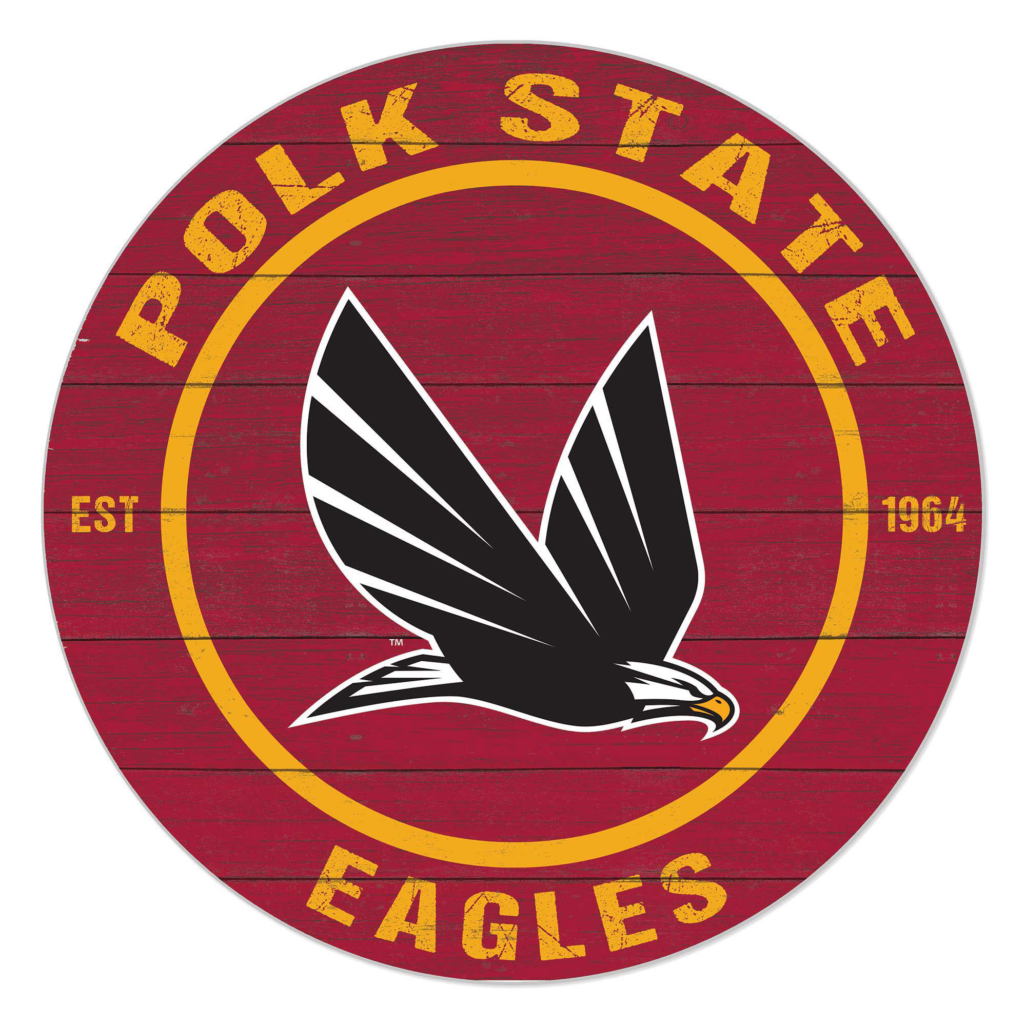 Polk State College Eagles 20" Indoor/Outdoor Team Color Circle Sign