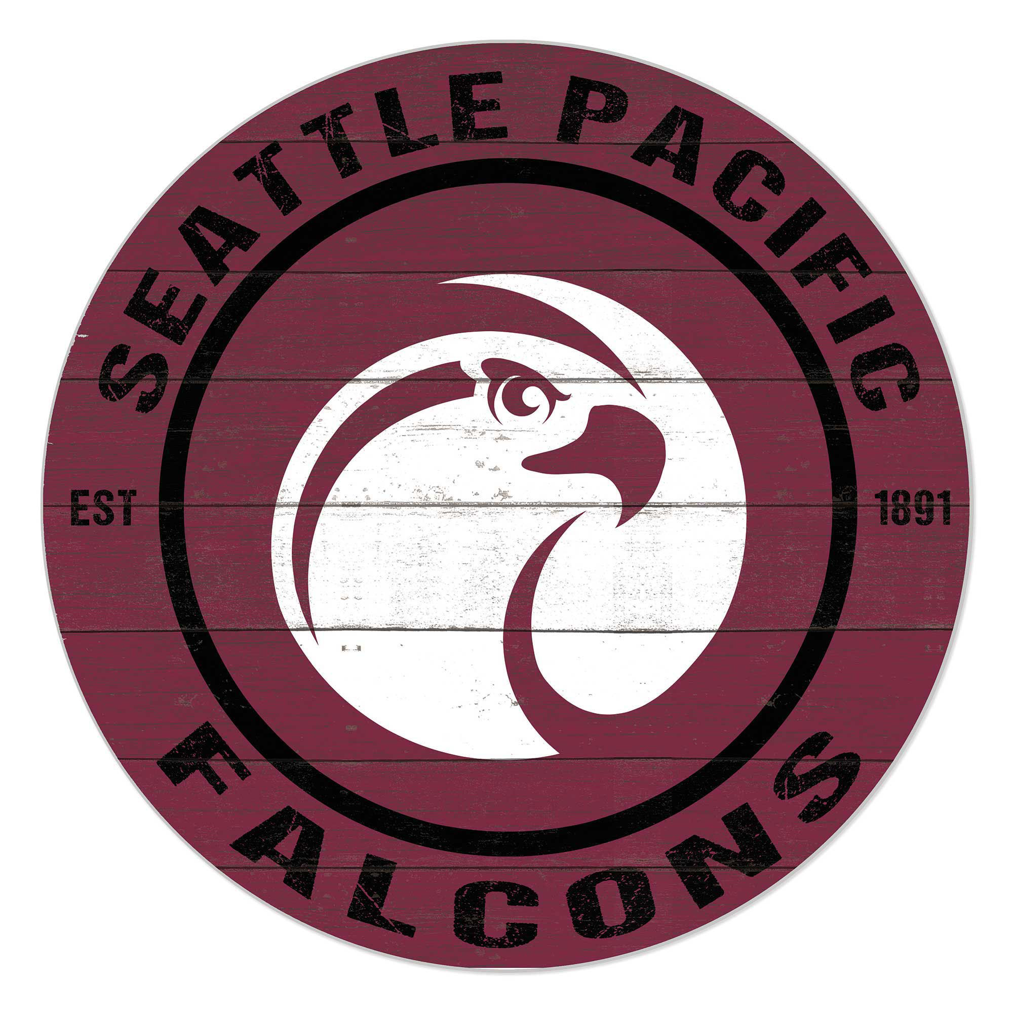 Seattle Pacific Falcons 20" Indoor/Outdoor Team Color Circle Sign