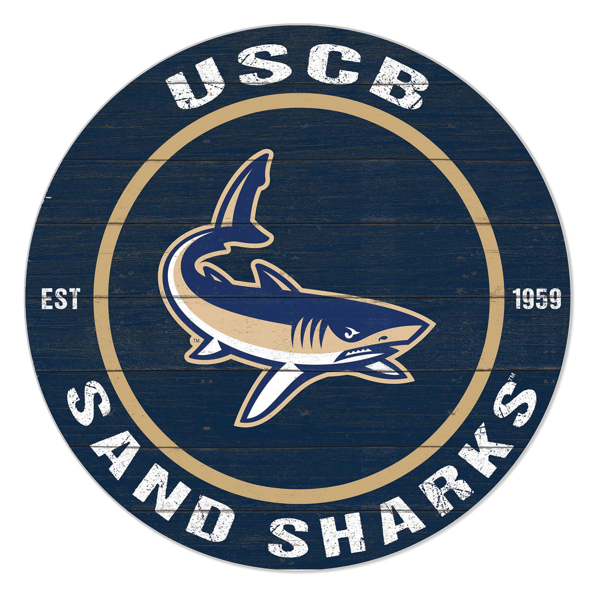 South Carolina Beaufort Sand Sharks 20" Indoor/Outdoor Team Color Circle Sign