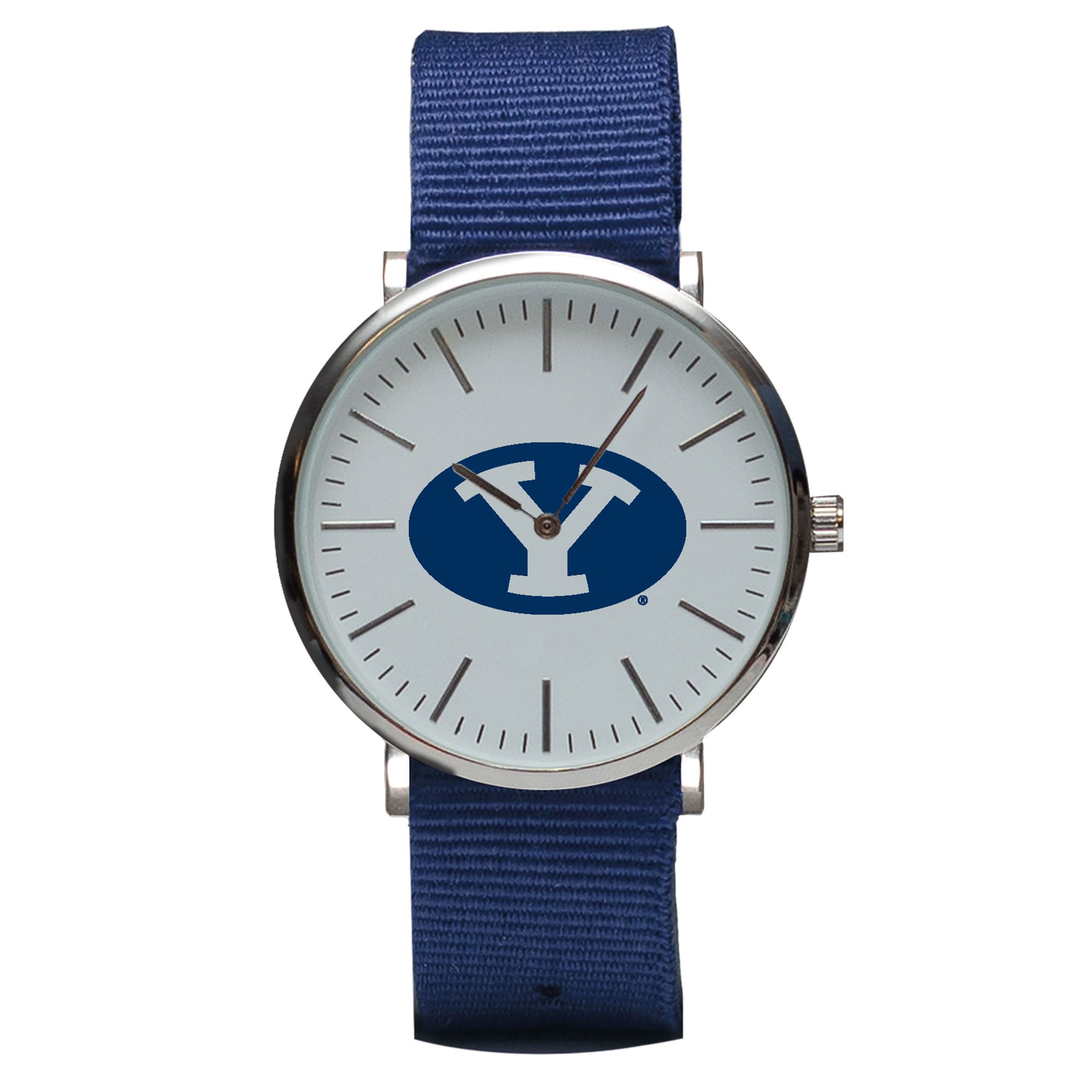 Navy BYU Cougars Stitch Nylon Strap Watch