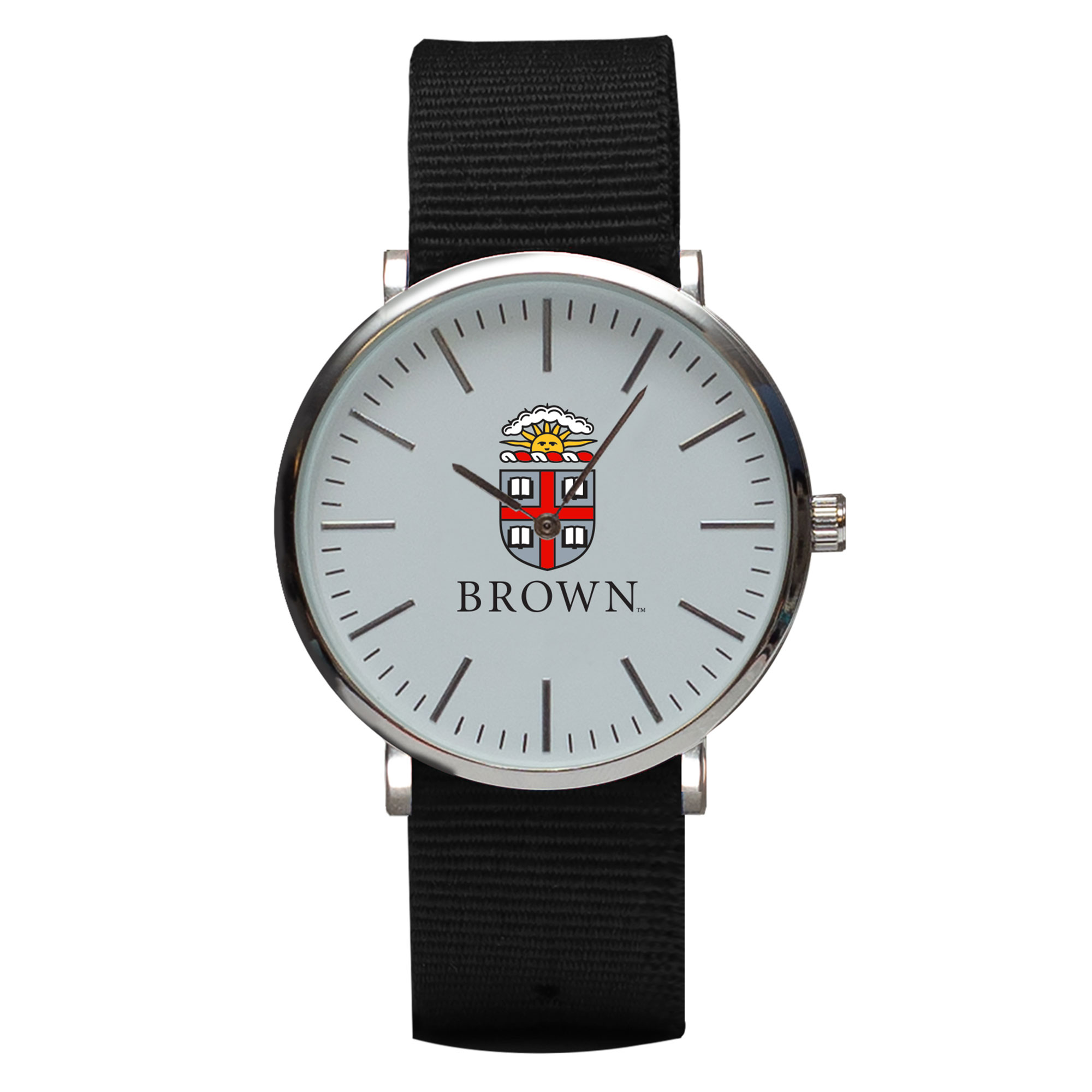 Black Brown Bears Stitch Nylon Strap Watch