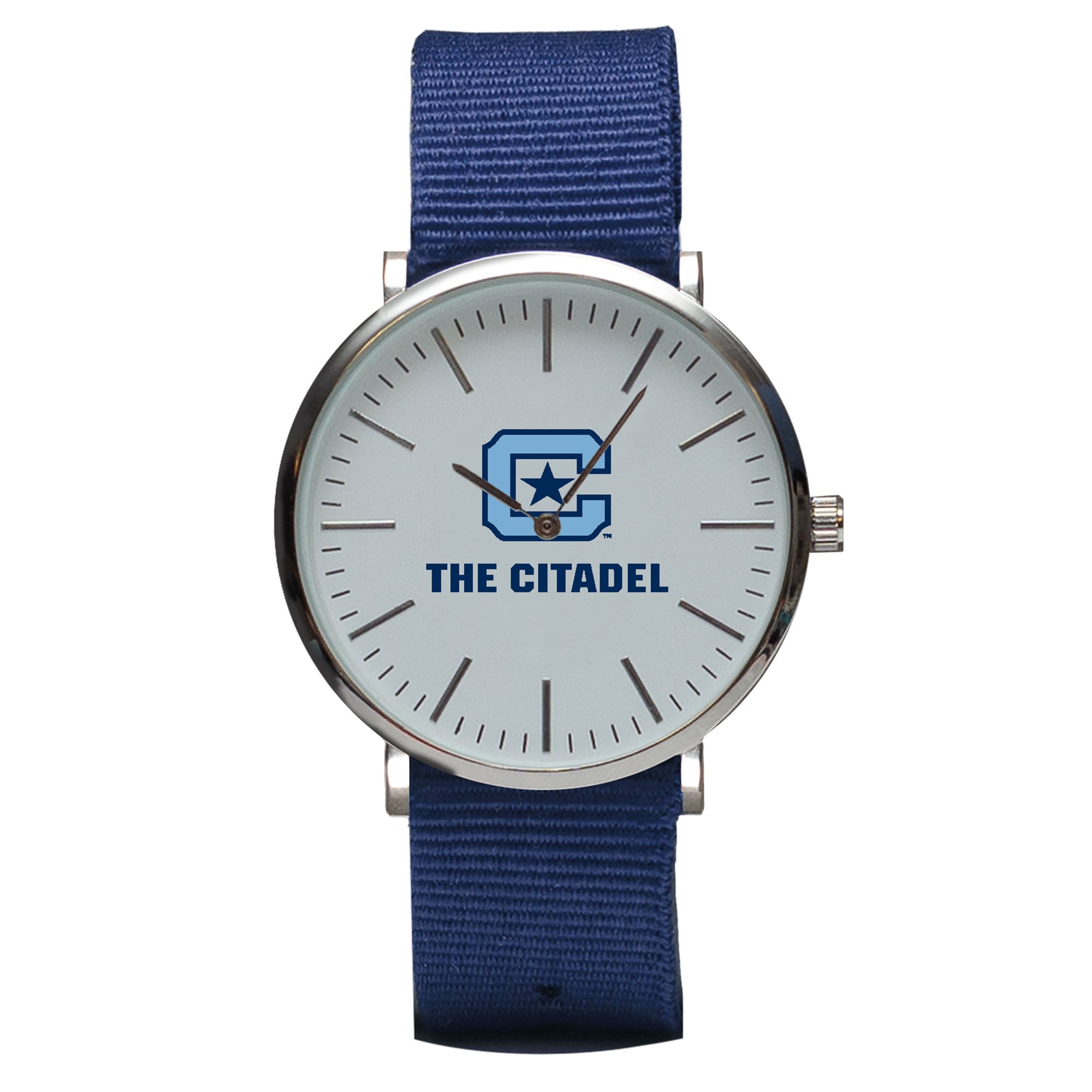 Navy Citadel Bulldogs Stitch Nylon Strap Watch